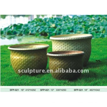 small outdoor copper flowerpot